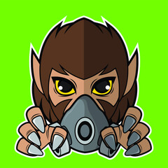 Cute Wolf Boy - Gas Mask