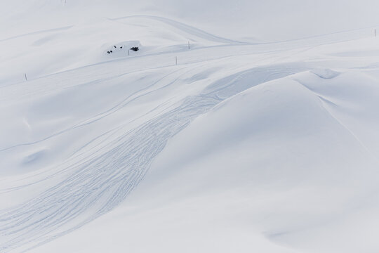 Aerial view at Ski Pistes