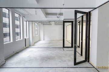 View through multiple offices awaiting fitout