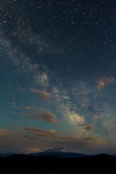 Mt Hood and the Milky Way