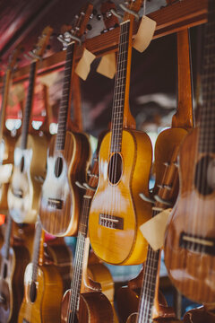 Rows of guitars