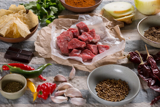 Texas Style Chili Ingredients
