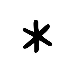 Hand drawn doodle snow flakes.