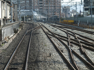 鉄道のレールとポイント