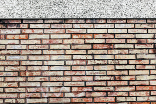 Brick wall exterior of urban building