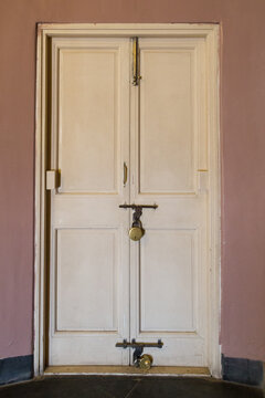 Classic wooden door in Jaipur