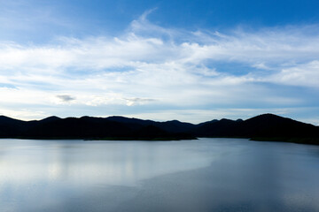 Landscape of dark moutian and clouds .