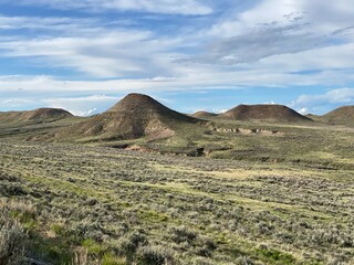 landscape with blue sky