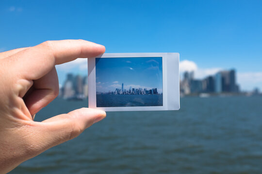 New York Skyline in a Polaroid