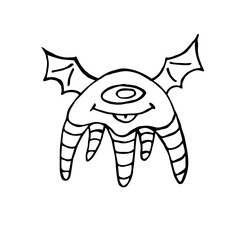 Vector Cute cartoon monster for halloween