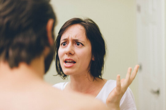 A Woman and a Man in an Argument