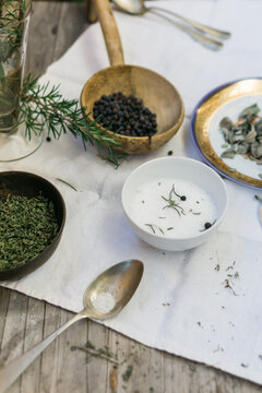 Herb salt homemade making