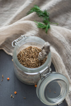 Red lentil soup with cumin seeds