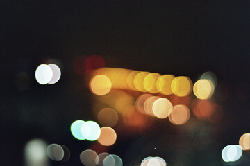 Flashing lights at urban city