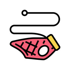 pet leash color icon vector. pet leash sign. isolated symbol illustration