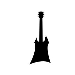 Grey Guitar icon isolated on white background. Acoustic guitar.