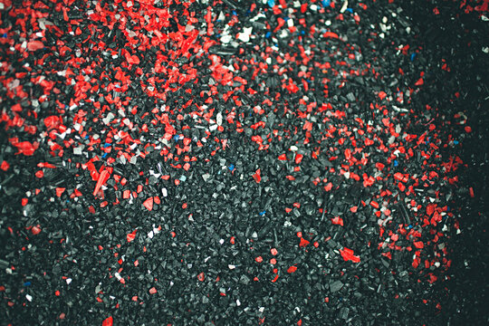 offcuts of vinyl used in making records to be recycled