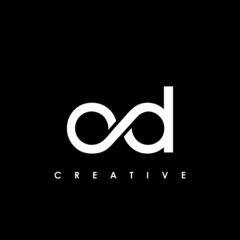 OD Letter Initial Logo Design Template Vector Illustration - obrazy, fototapety, plakaty