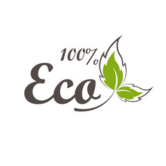 Eco friendly vector icon sign