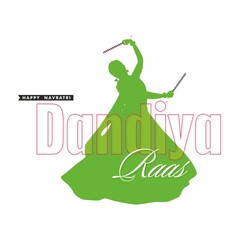 Dandiya Banner  - Woman Playing Dandiya Dance - An Indian Festival