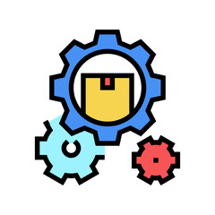 Obraz premium delivering working mechanism color icon vector. delivering working mechanism sign. isolated symbol illustration