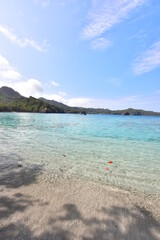 小笠原のビーチと沈没船