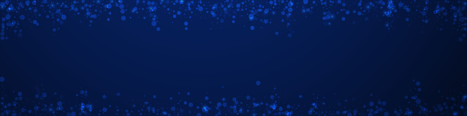 Magic stars Christmas background. Subtle flying sn