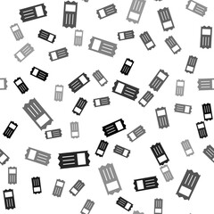 Black Cinema ticket icon isolated seamless pattern on white background. Vector Illustration.
