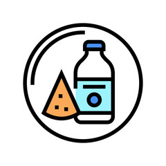 dairy department store color icon vector. dairy department store sign. isolated symbol illustration