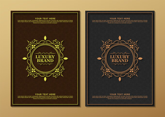 Luxury ornament greeting card vector template