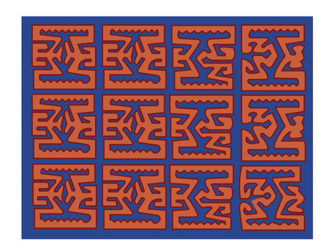 Mola kuna  from Panama SVG, Ai 