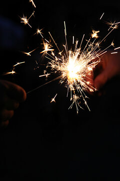 Sparkler in the dark