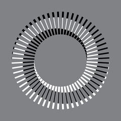 Big data concept with lines and dots over spiral.