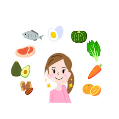 肌に良い食べ物と女性