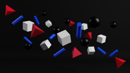 3d rendering of asbstract modern geometric background