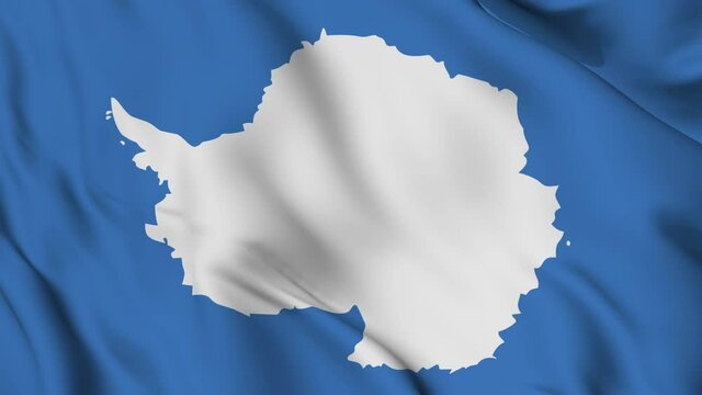 Flag of Antartide fluttering in the wind
