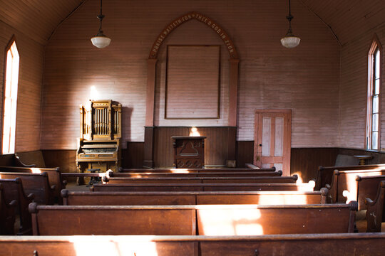 Inside Abandoned Church in Creepy Ghost Town