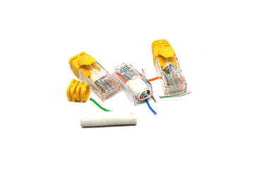 RJ45 have problem when make ethernet cable and therefore cutting off RJ45