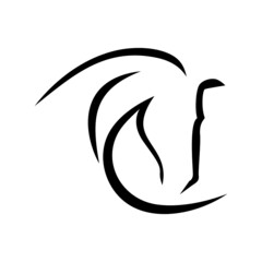 This is a Horse Silhouette clip art , can be used as element of various designs such as logo, banner, icon etc.