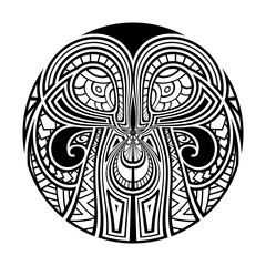 Polynesian maori ethnic circle tattoo