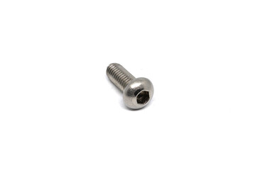 Stainless Button Head Socket Screws isolated on white background