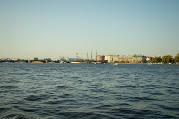 Naklejka premium On the Neva river in Saint Petersbu