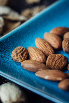 Almond kernels closup