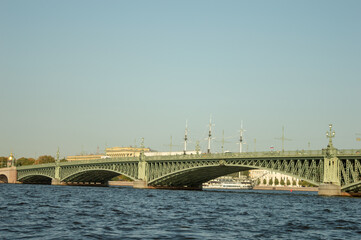 Troitsky bridge in Saint Petersburg