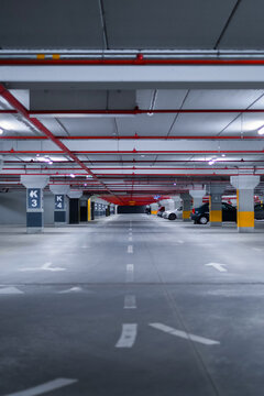 Underground garage-parking in perspective.