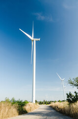 Wind generator farming in dreen world energy concept