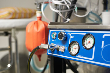 Oxygene supply device in a hospital