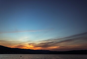 sunset in the mountains