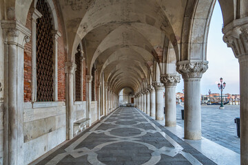 Venice with Doge palace on Piazza San Marco in Italy