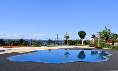 Sea relax vacation swimming pool blue sky outdoors nature background